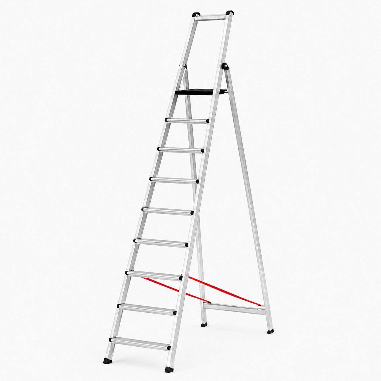 Escalera profesional reforzada t-pro-9x1 con arco de seguridad