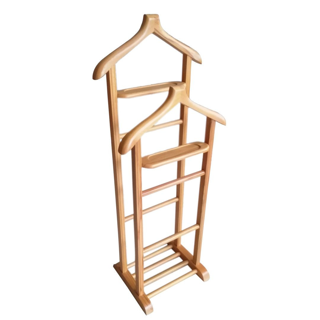 Perchero de madera "beta" - 33 x 46 x 120 cm - beige