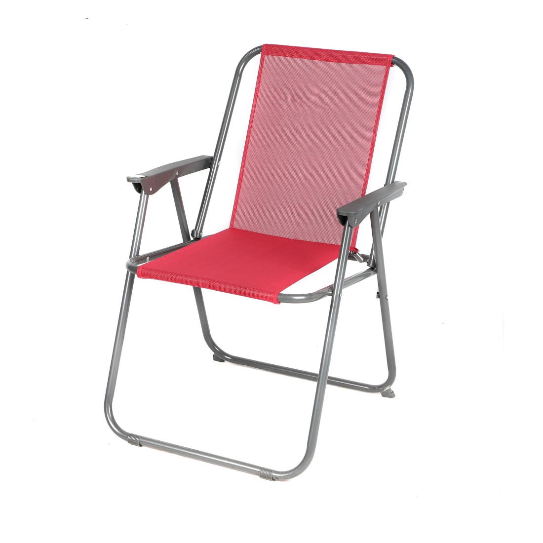 Silla de jardín plegable de tela fucsia – dimensiones 53x55x75 cm