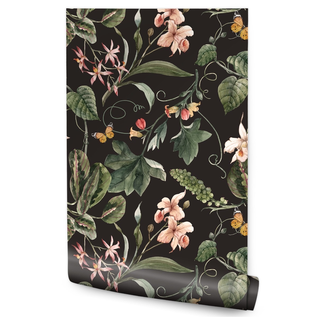 Papel Pintado Flores Tropicales Para El Salón 53cm x 10m