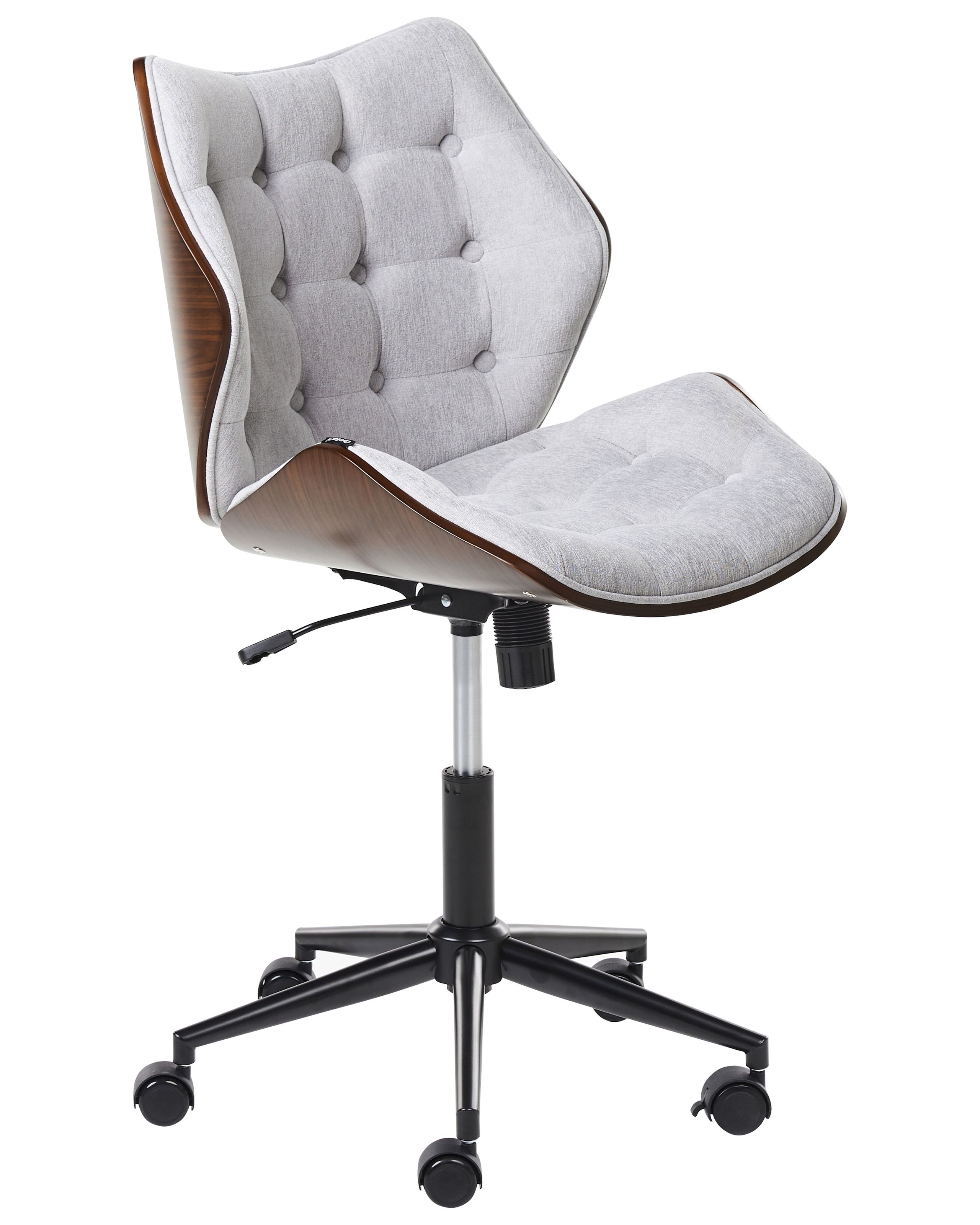 Silla de escritorio lompoc lino sintético gris