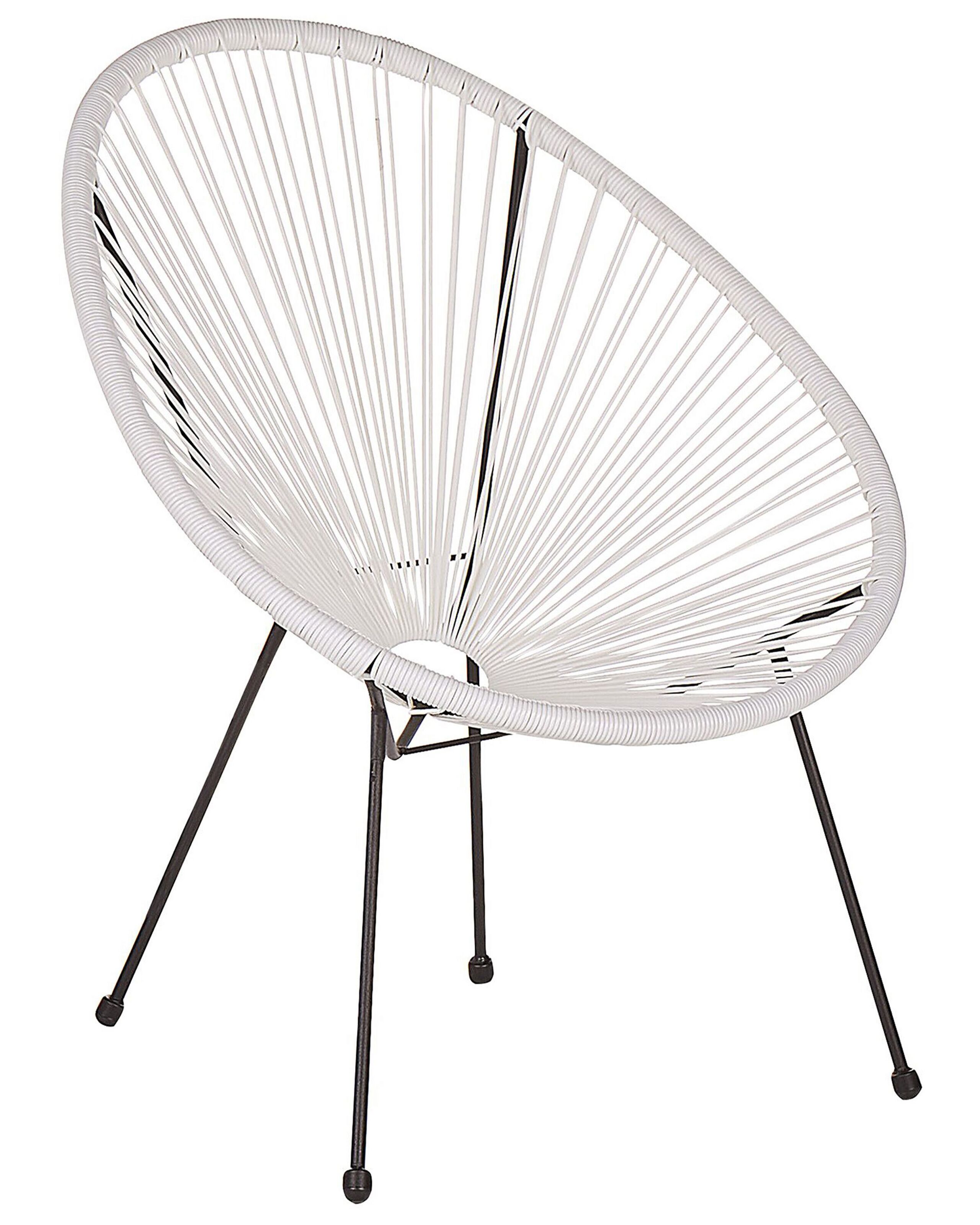 Silla de jardín acapulco ii ratán sintético blanco