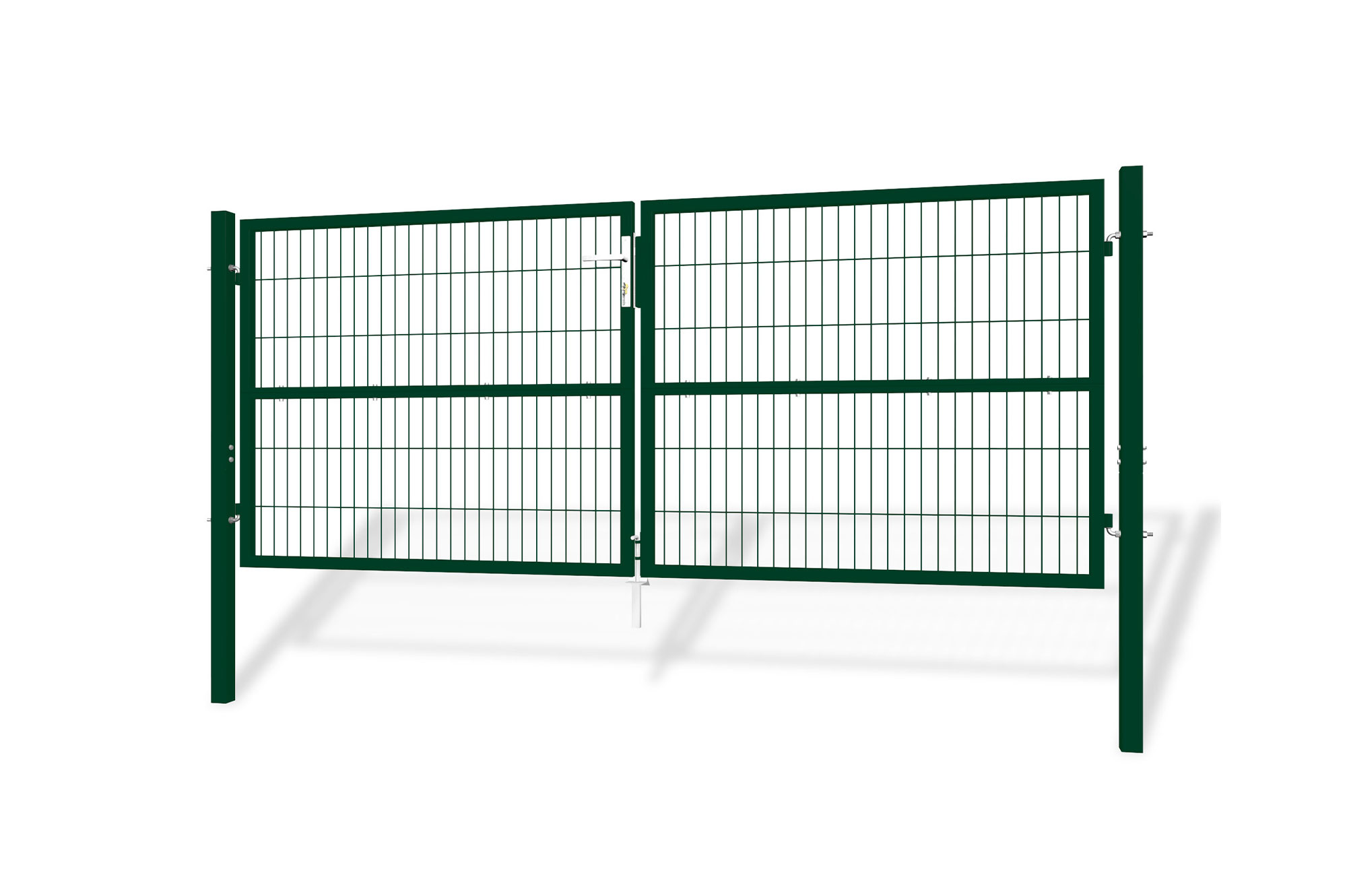 Puerta batiente de malla metálica 3m razo a.120cm verde