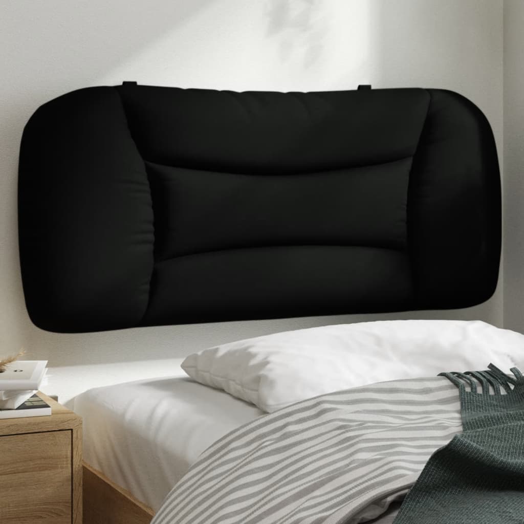 Cabecero de cama acolchado tela negro 80 cm