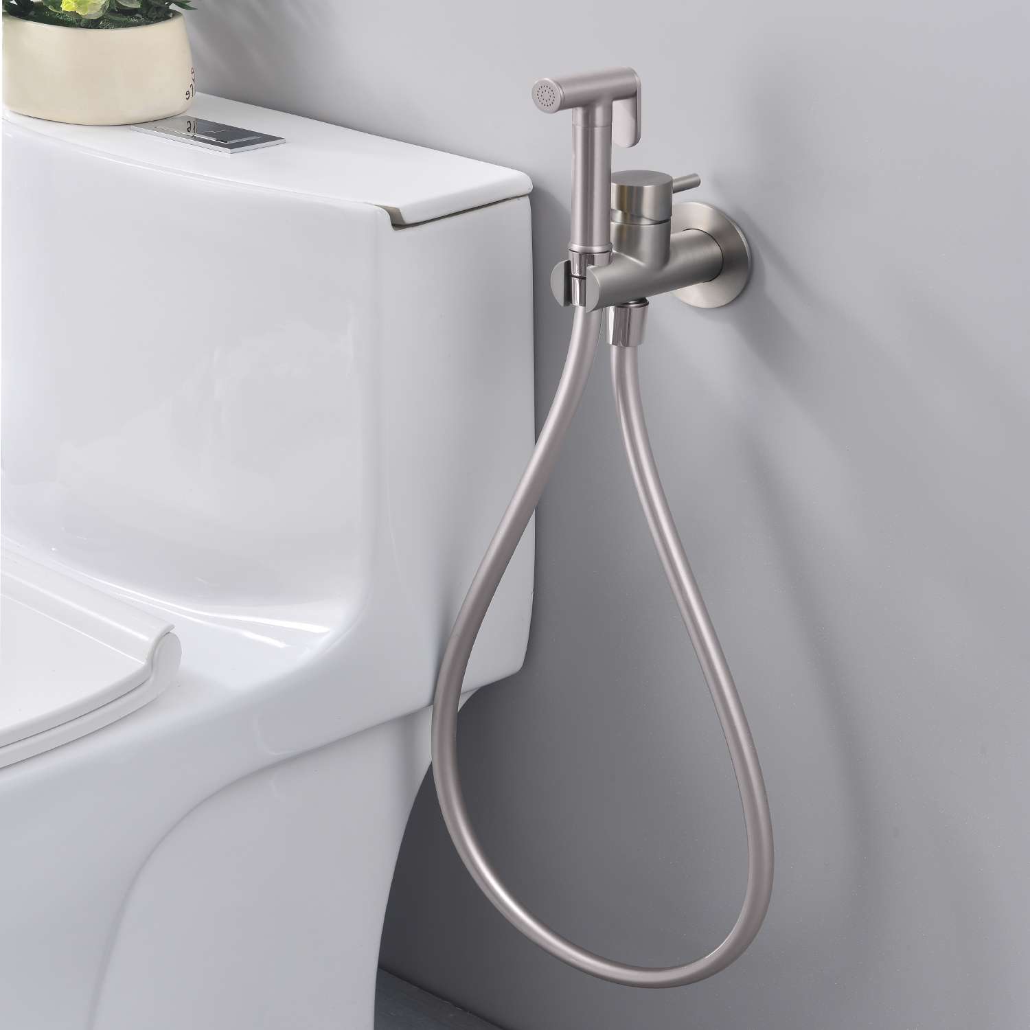 Set de ducha higiénica sky bath níquel cepillado inox s304 serie harmony