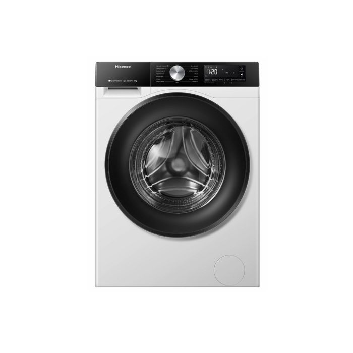 Lavadora frontal Hisense 9 kg 1400 rpm wi‑fi vapor - wf3s9043bw3 (blanco)