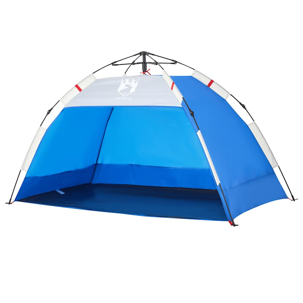 vidaXL tienda de playa 2 personas impermeable apertura rápida azul