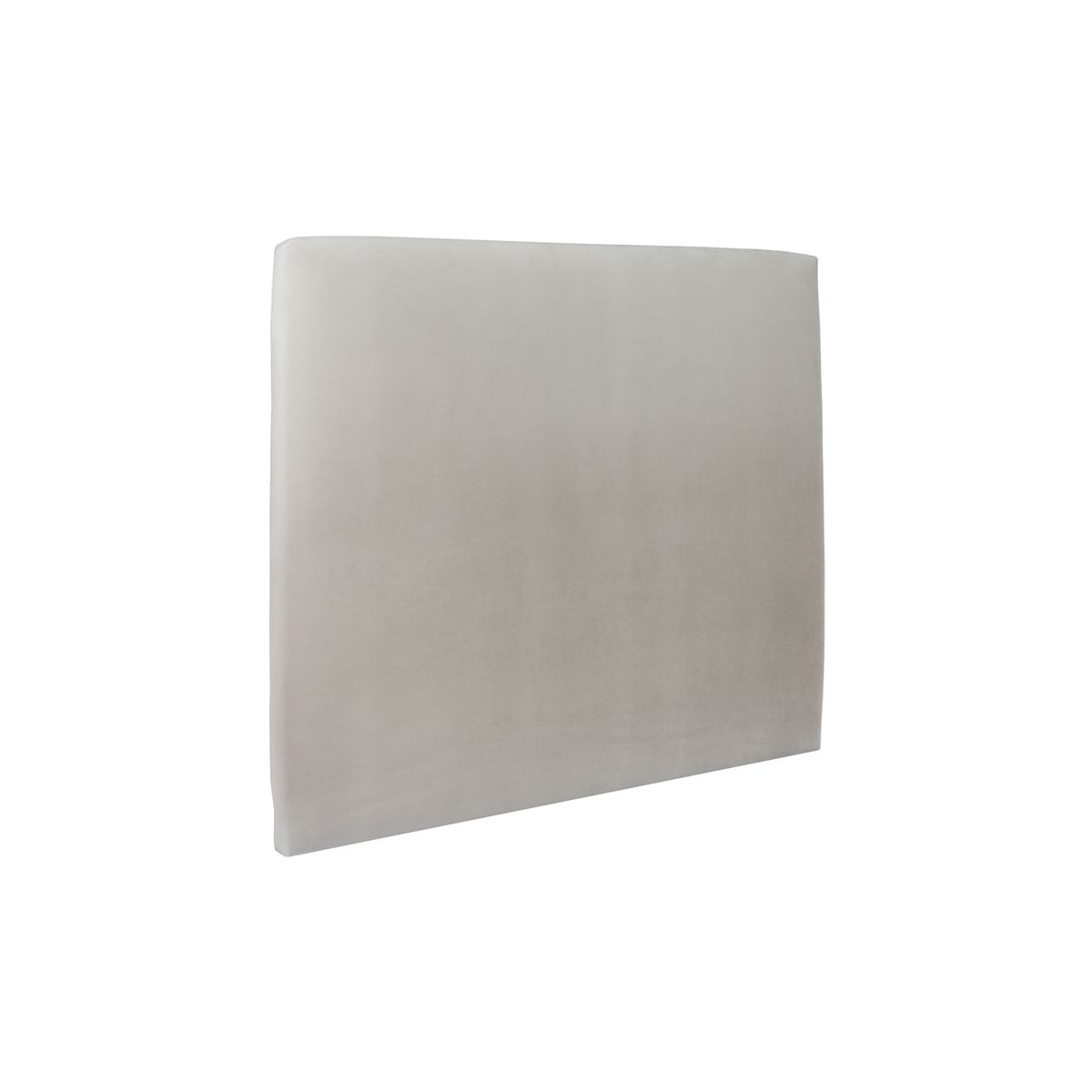 Cabecero tapizado 140 cm - tela de terciopelo gris claro - gris claro