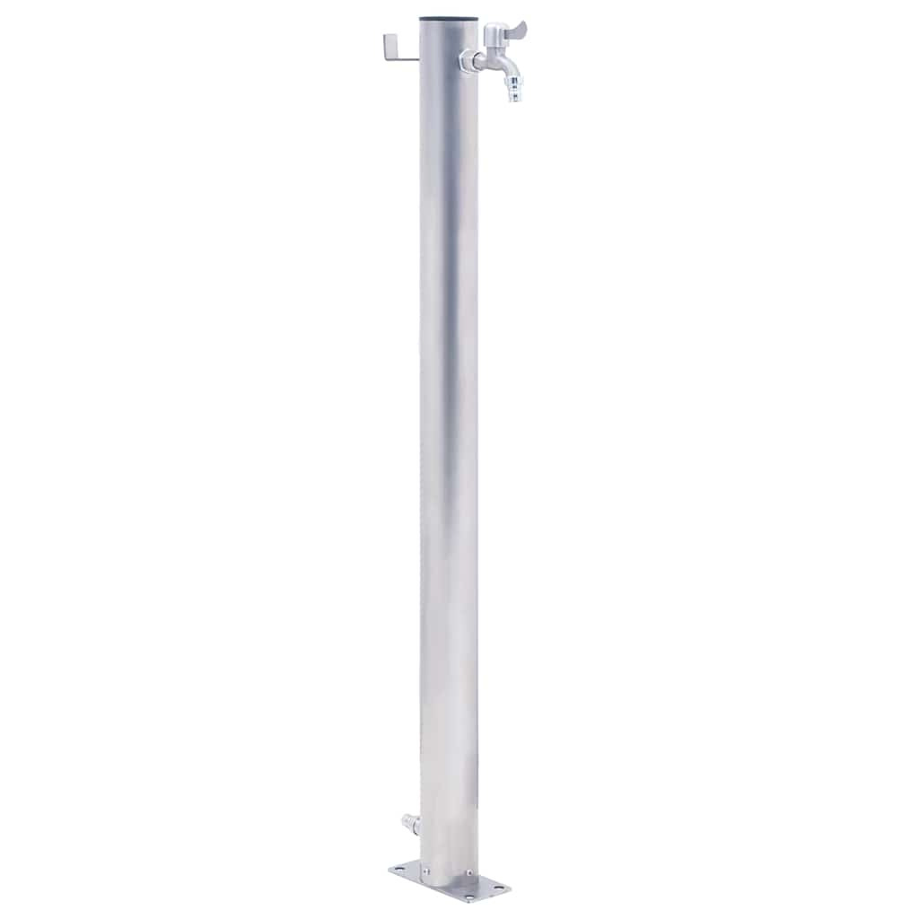 vidaXL fuente de agua para jardín acero inoxidable redonda 80 cm