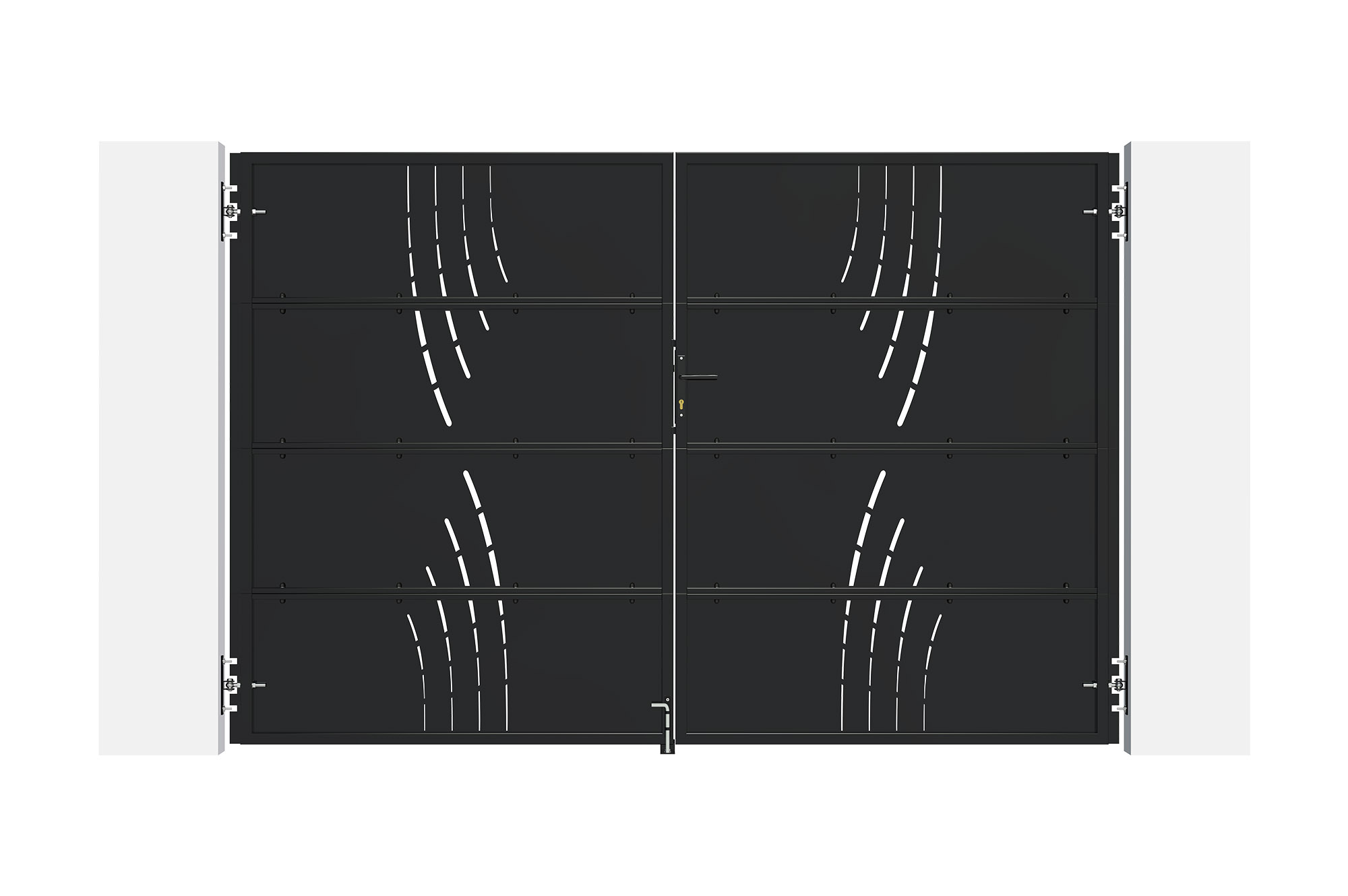 Puerta nali veleta acero negro 3m alt.200cm + motor ranger