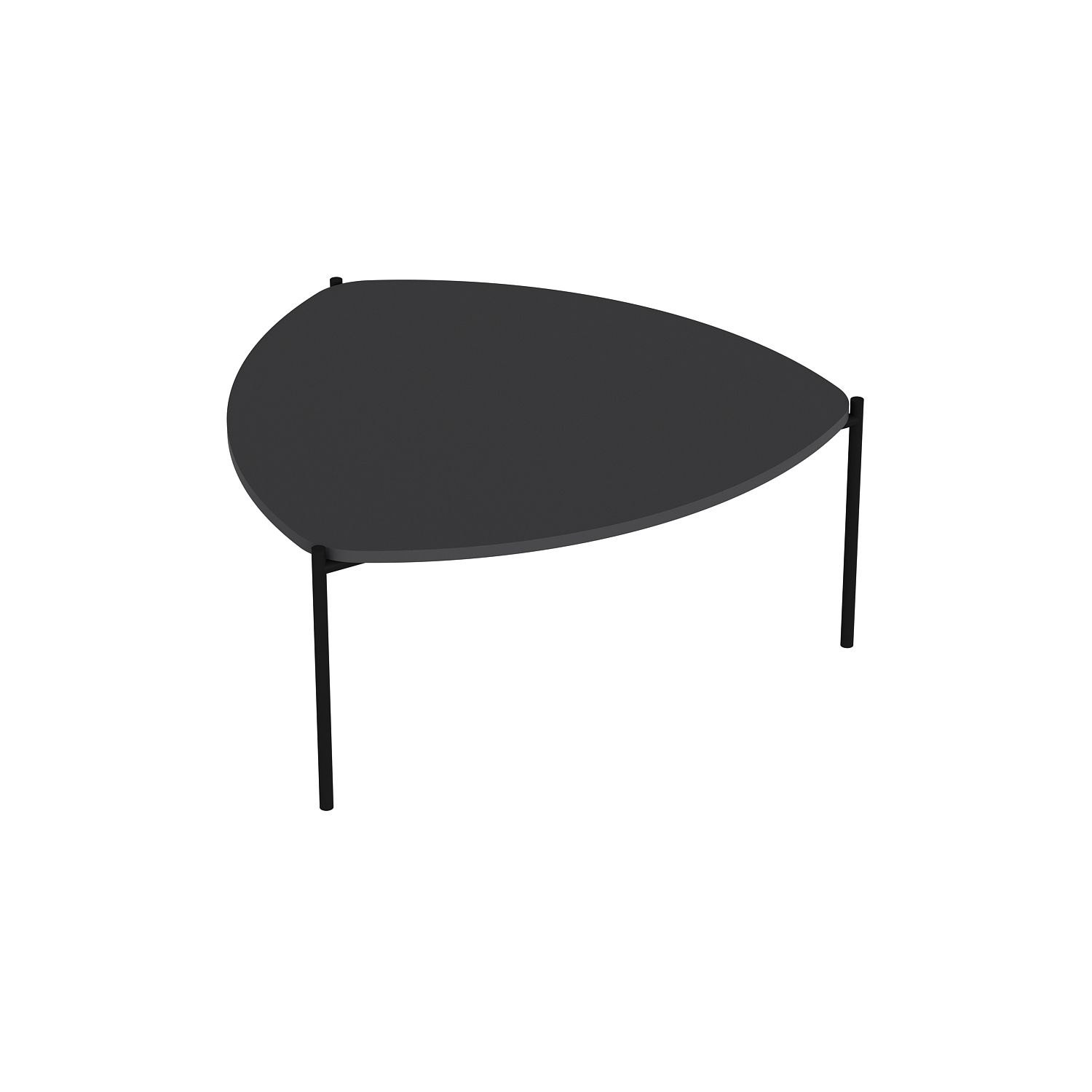 Mesa de centro de madera <<lenny>> - 90 x 89 x 40 cm - gris antracita