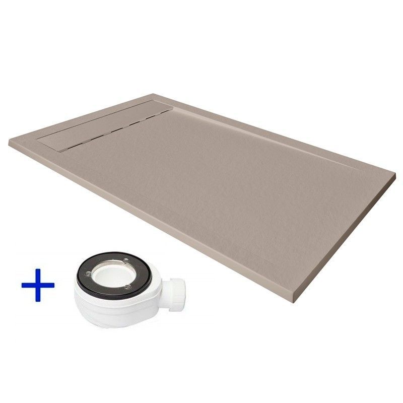 Plato de ducha de resina 160x90 premium ambiente moka ral 9001 90x160