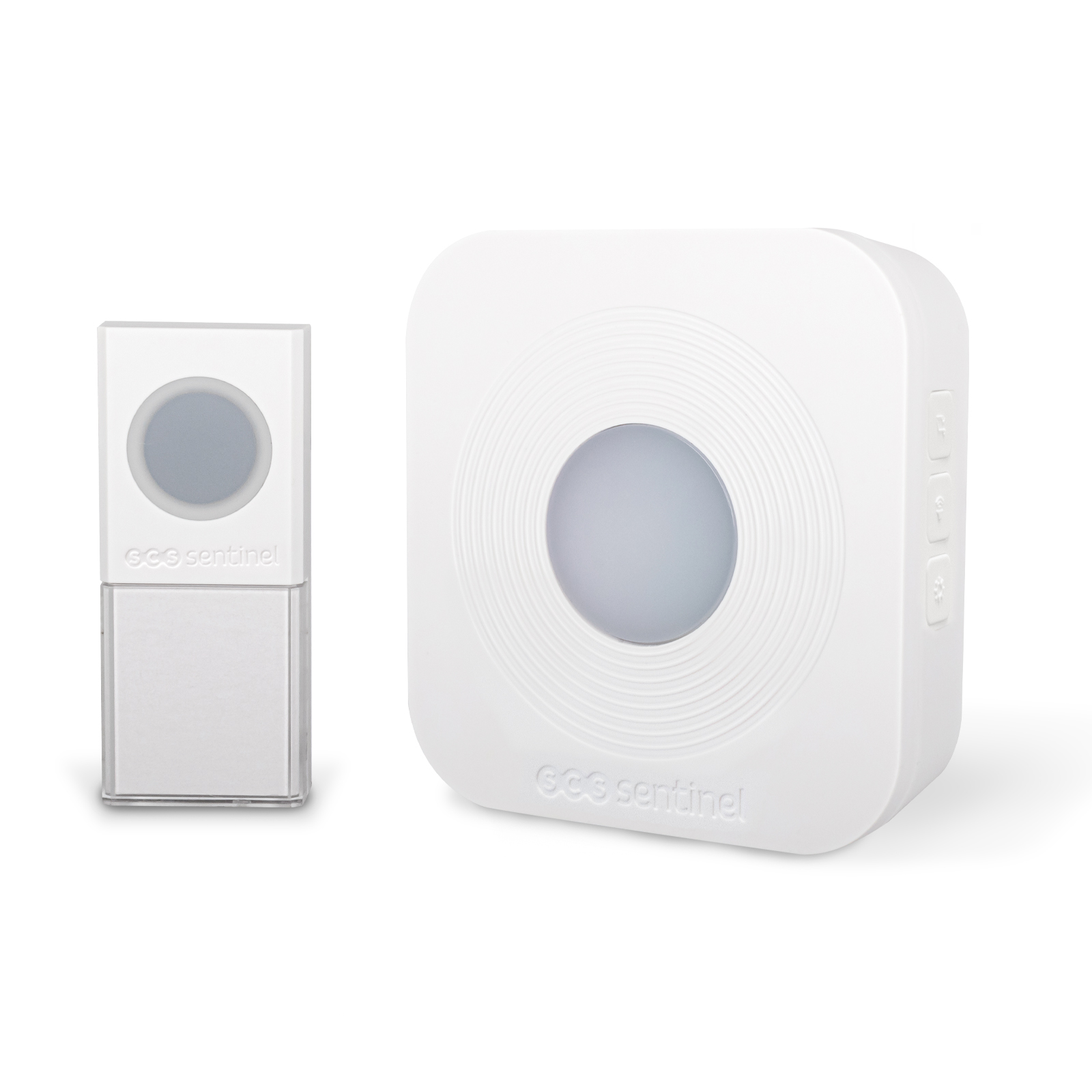 Scs sentinel - timbre sin cable 200m en campo libre - symplybell blanco
