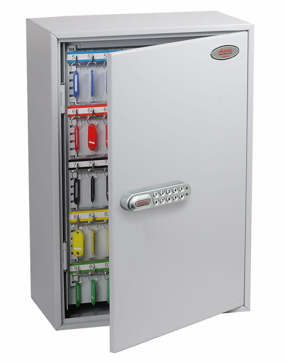 Phoenix armario de llaves kc0604e con cerradura electrónica y 200 ganchos