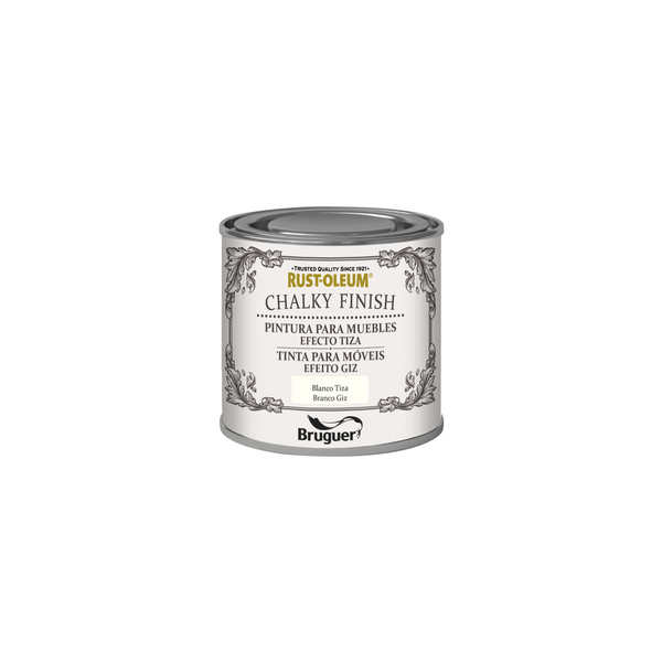 Rust-oleum bruguer chalky finish pintura blanco tiza 125 ml