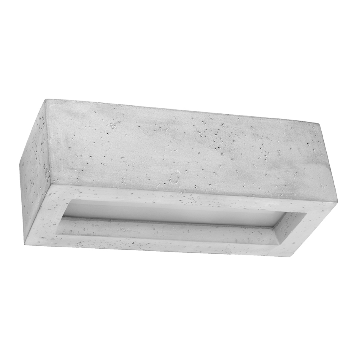 Lámpara de pared vega 1 gris hormigón/vidrio 30x10x12cm