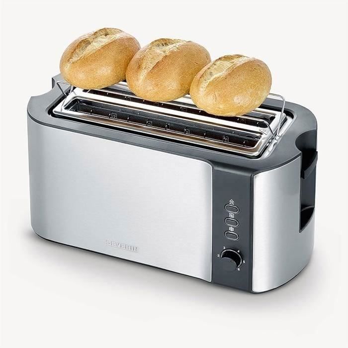 Tostadora - severin - 2590 - 2 ranuras - 1400w - acero inoxidable cepillado