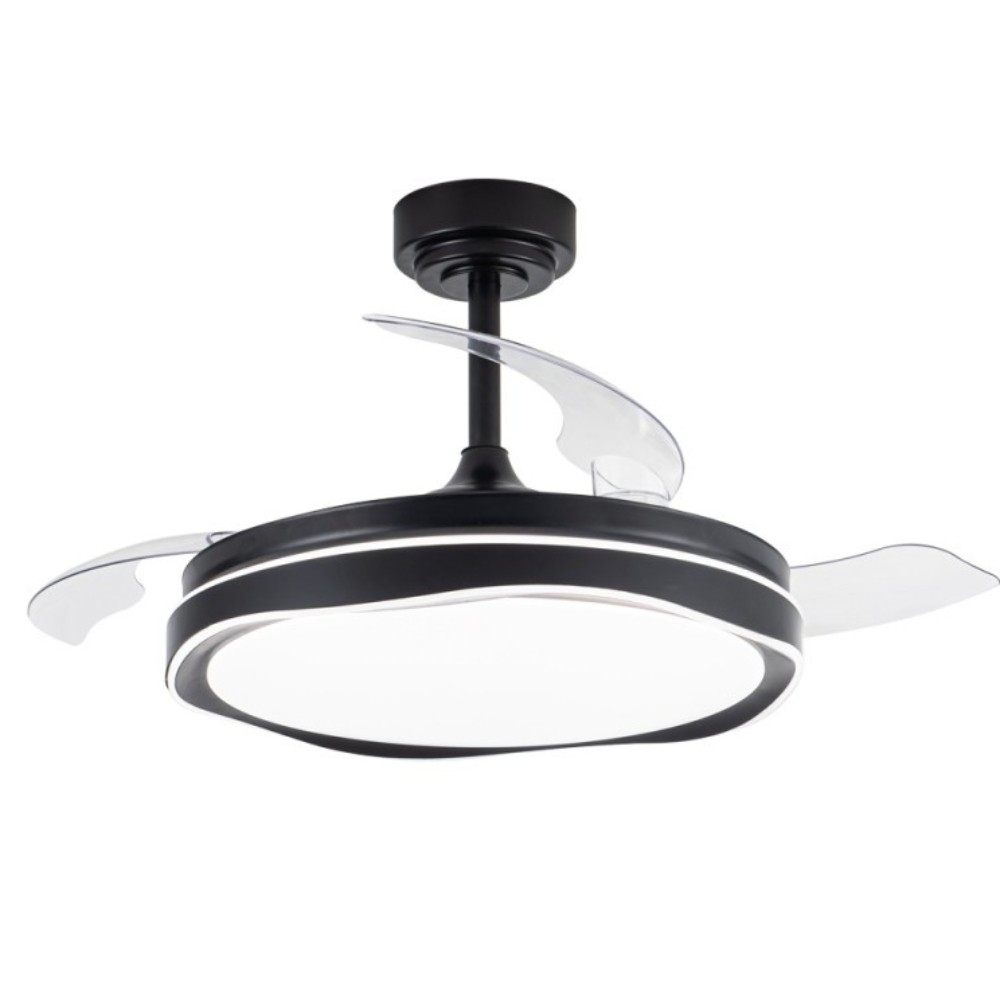 Ventilador de techo rizos negro cct regulable 106cm