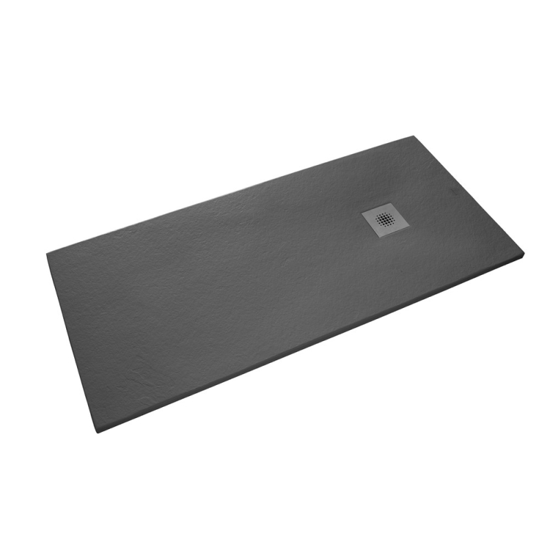 Sindesliz plato ducha antideslizante stone grafito 120x80