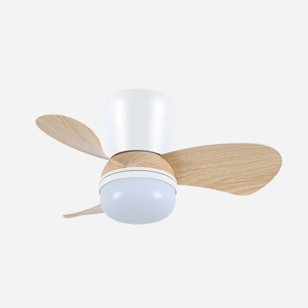 Ventilador dc enoc 15w 1800lm blanco/haya 3aspas 58d 3000k4200k6500kk regul