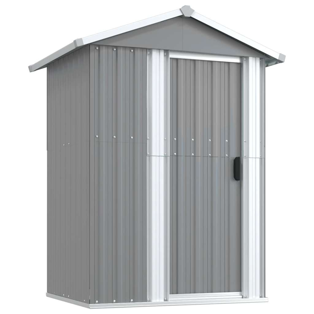 vidaXL cobertizo de jardín acero galvanizado gris 126x97,5x177 cm