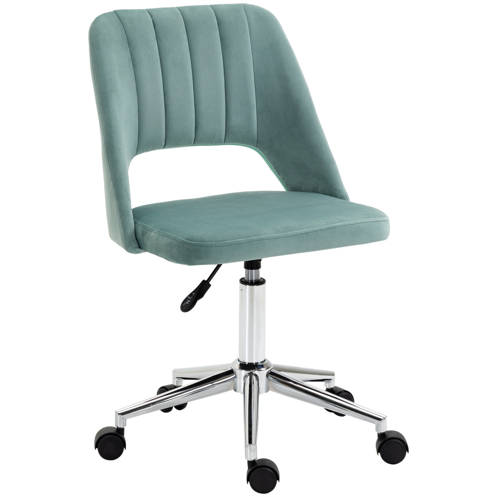 Silla de escritorio ergonómica 49x60x79-91 cm poliéster verde giratoria
