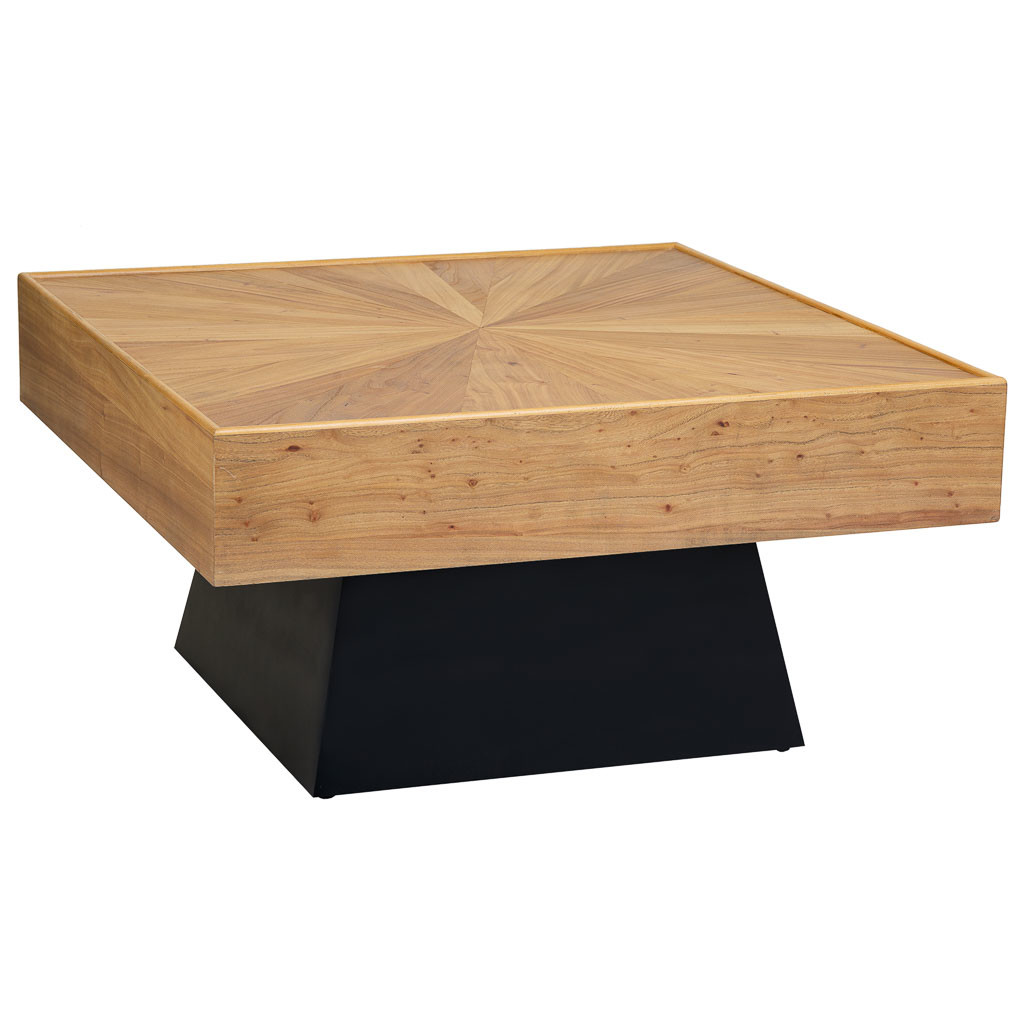 Mesa auxiliar cuadrada de madera 80x80x40