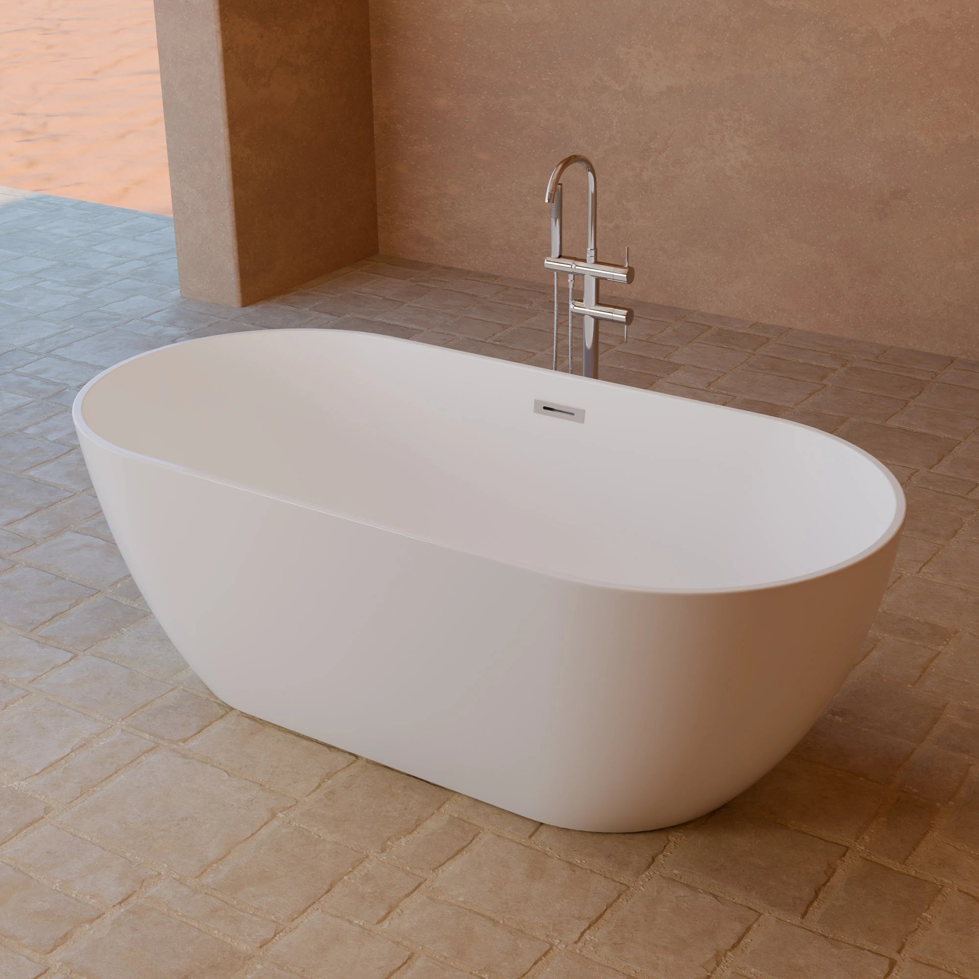 Bañera exenta eden 169 169 x80 x58 cm, spalina