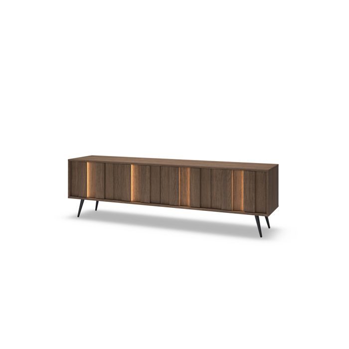 Mueble tv - roble dunin con LED - 183,3 x 53,6 x 40 cm