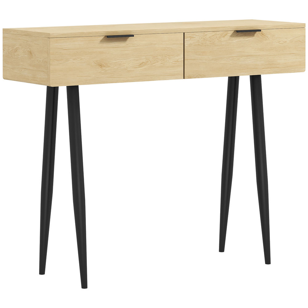Mesa consola 100x30x80.5 cm color marrón Homcom