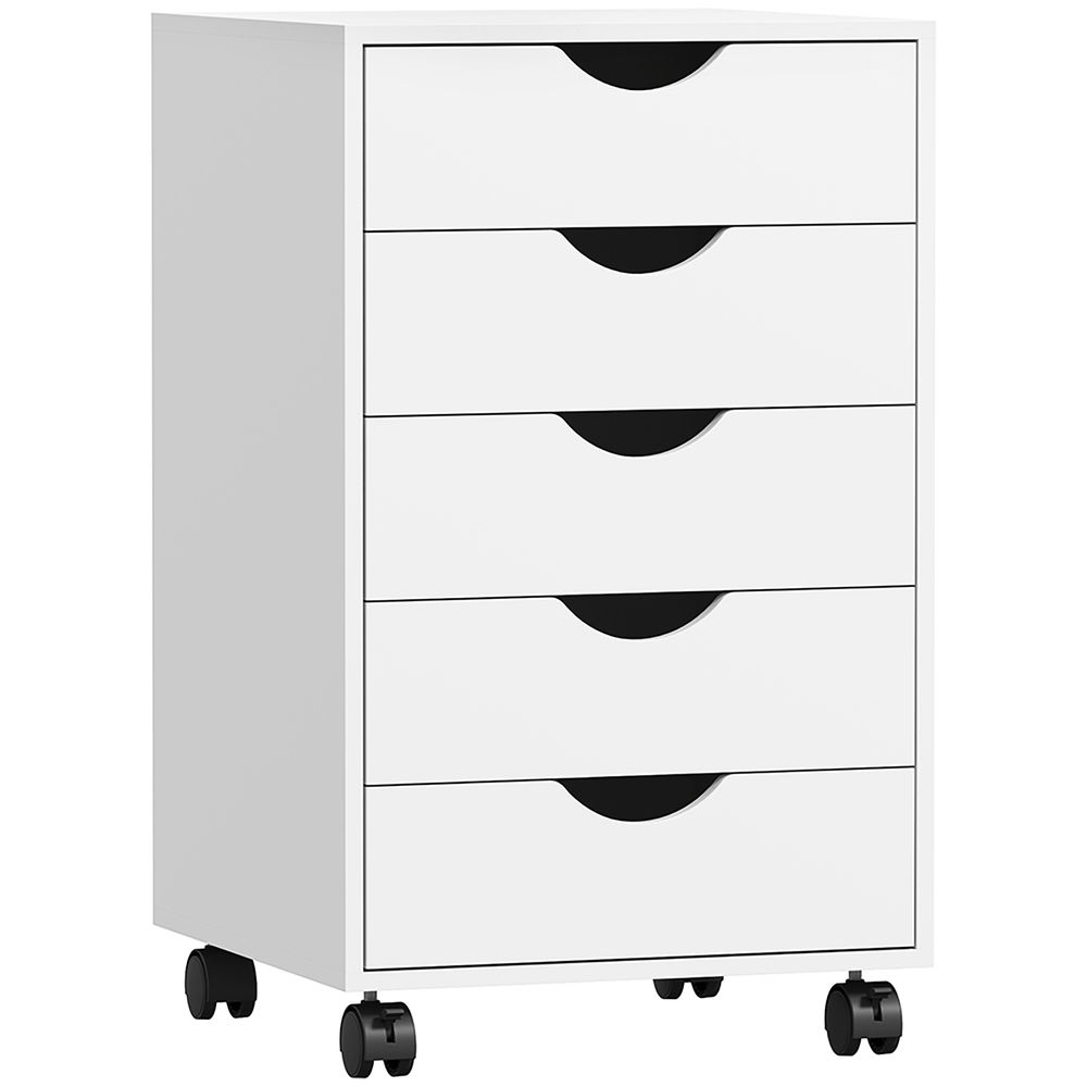 Cajonera de oficina 40x40x67 cm mdf color blanco Homcom