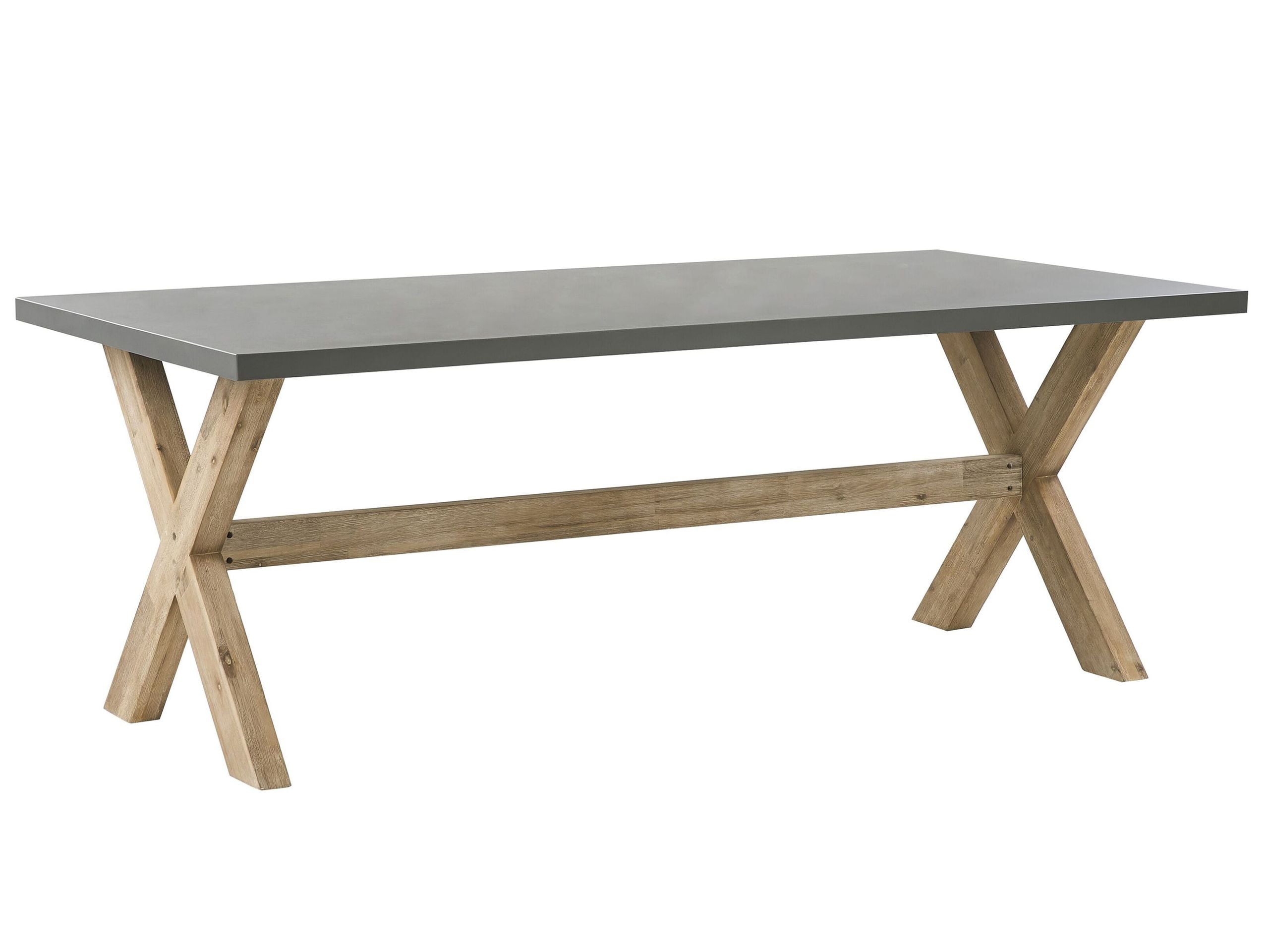 Mesa de jardín olbia 200 cm 100 cm cemento gris
