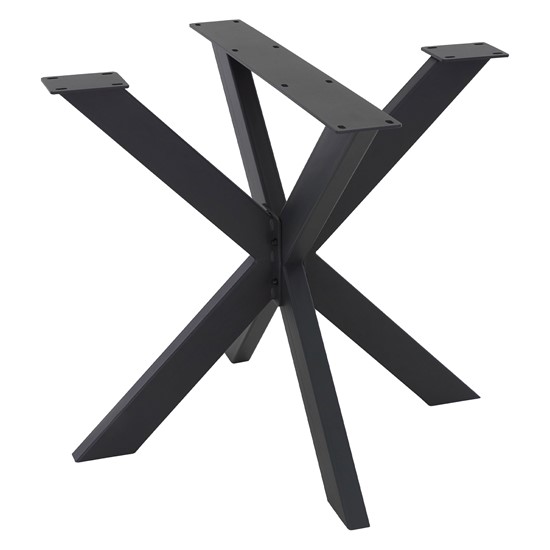 Pata de mesa industrial 85x71x85 cm acero negro diseño araña forma x