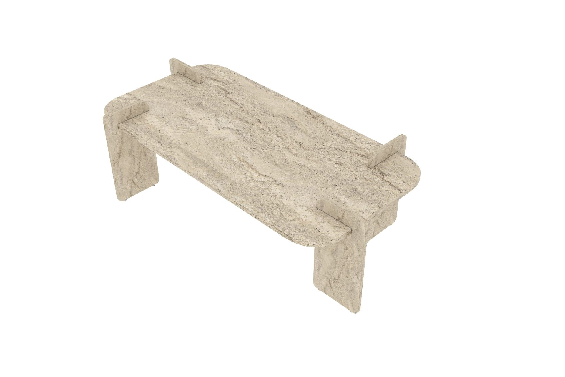 Mesa de centro de madera <<lovge>> 120 x 60 x 35 cm - travertino