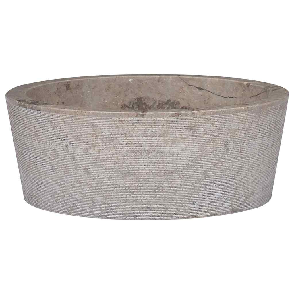 vidaXL lavabo gris mármol ø40x15 cm