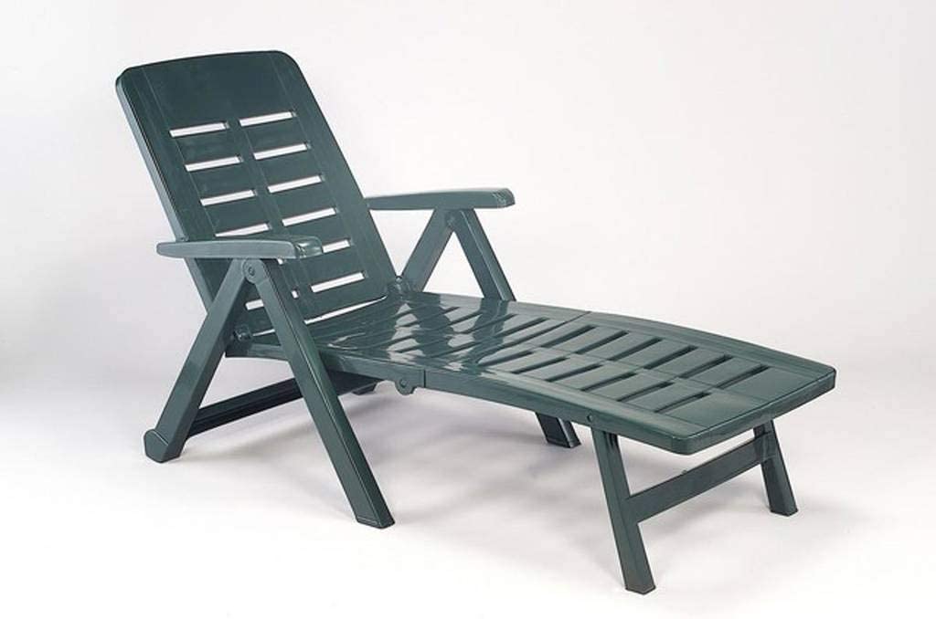 Tumbona smeraldo con ruedas - verde