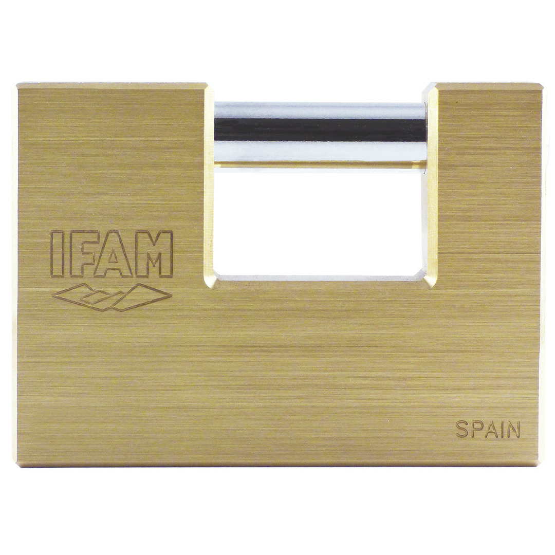 Candado cuadrado persiana 90mm latón u90 ifam