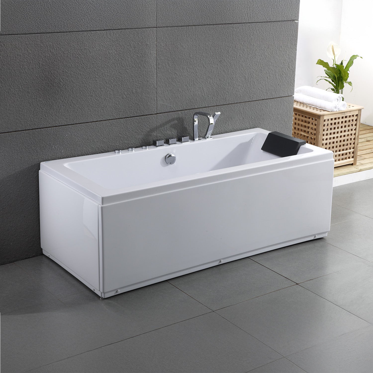 Bañera hidromasaje sikinos jets 170 x78 x60 cm, spalina