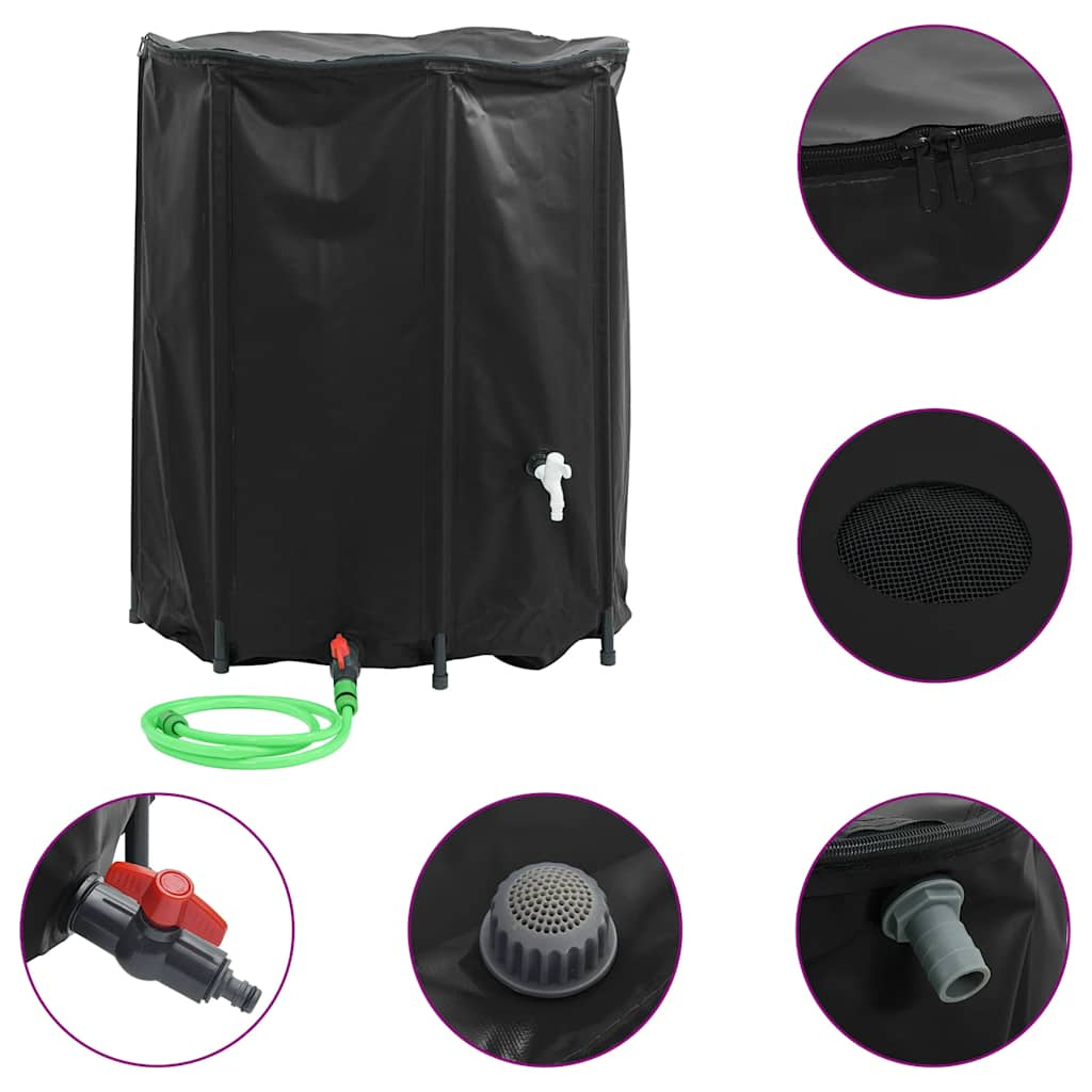 vidaXL depósito de agua plegable con grifo PVC 1250 l