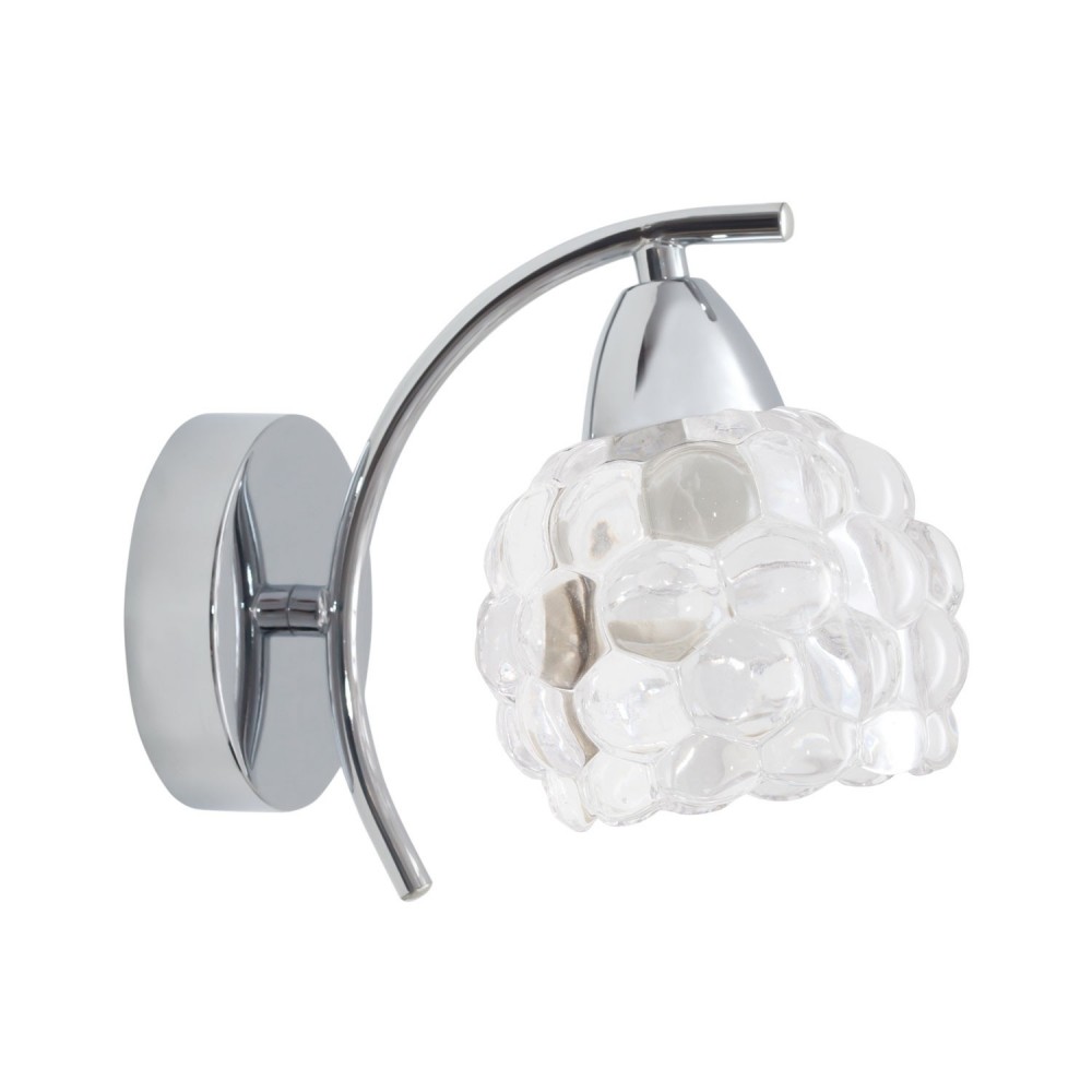 Aplique de pared tulipa glass cromo 12cm