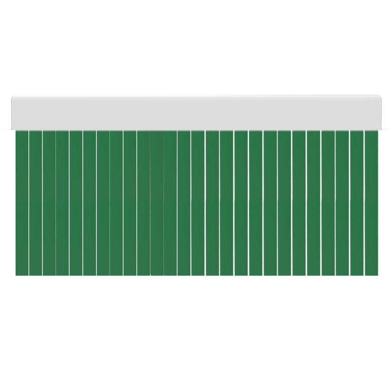Cortina para puertas de PVC surca verde opaco / 90 x 210