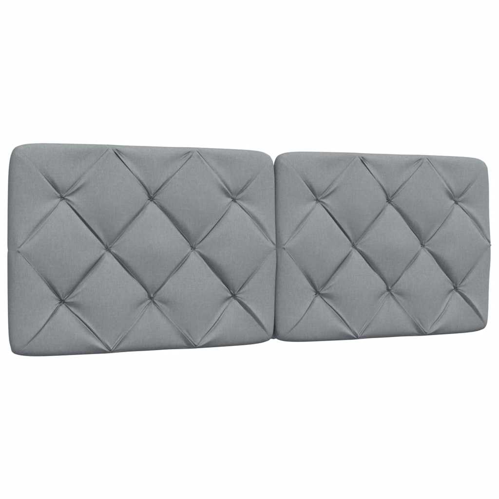 Cabecero de cama acolchado tela gris claro 140 cm eso3685