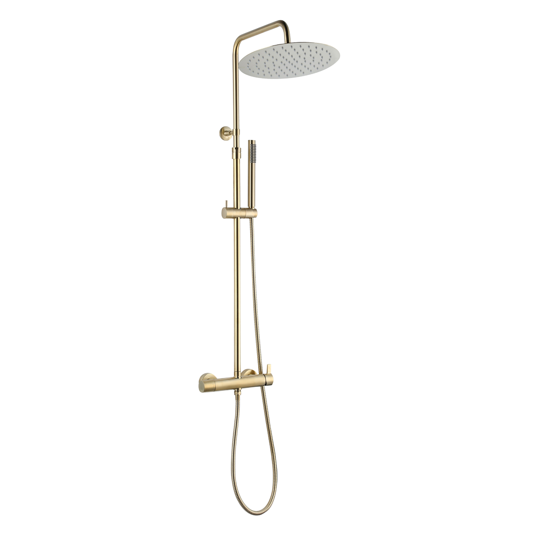 Delice ii columna de ducha mecánica oro cepillado