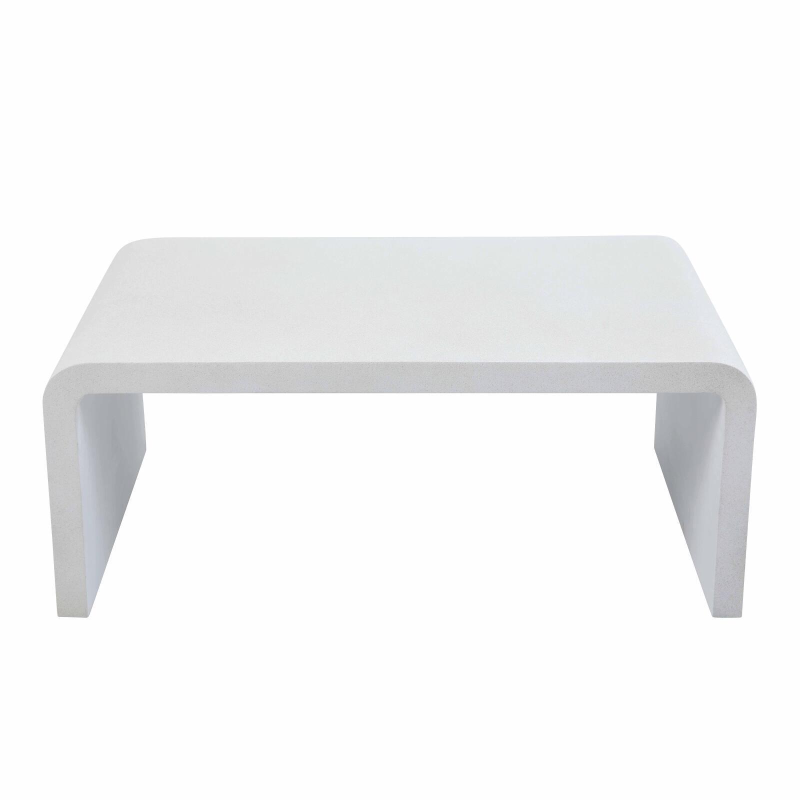 Mesa de centro de jardín de 100 cm de largo y efecto hormigón liso