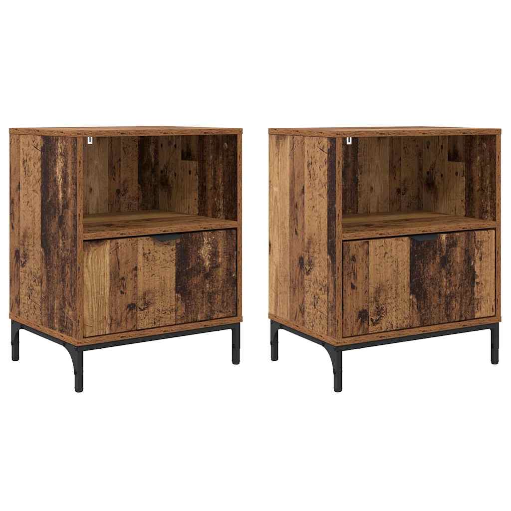 Casa lúmina - set de 2 mesita de noche madera madeira 49 x 36 x 61 cm