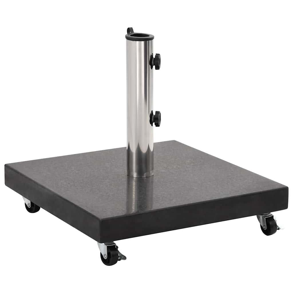 vidaXL base de sombrilla de granito cuadrada negro 30 kg