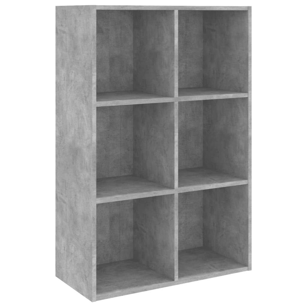 vidaXL estantería/aparador madera ingeniería gris hormigón 66x30x98 cm