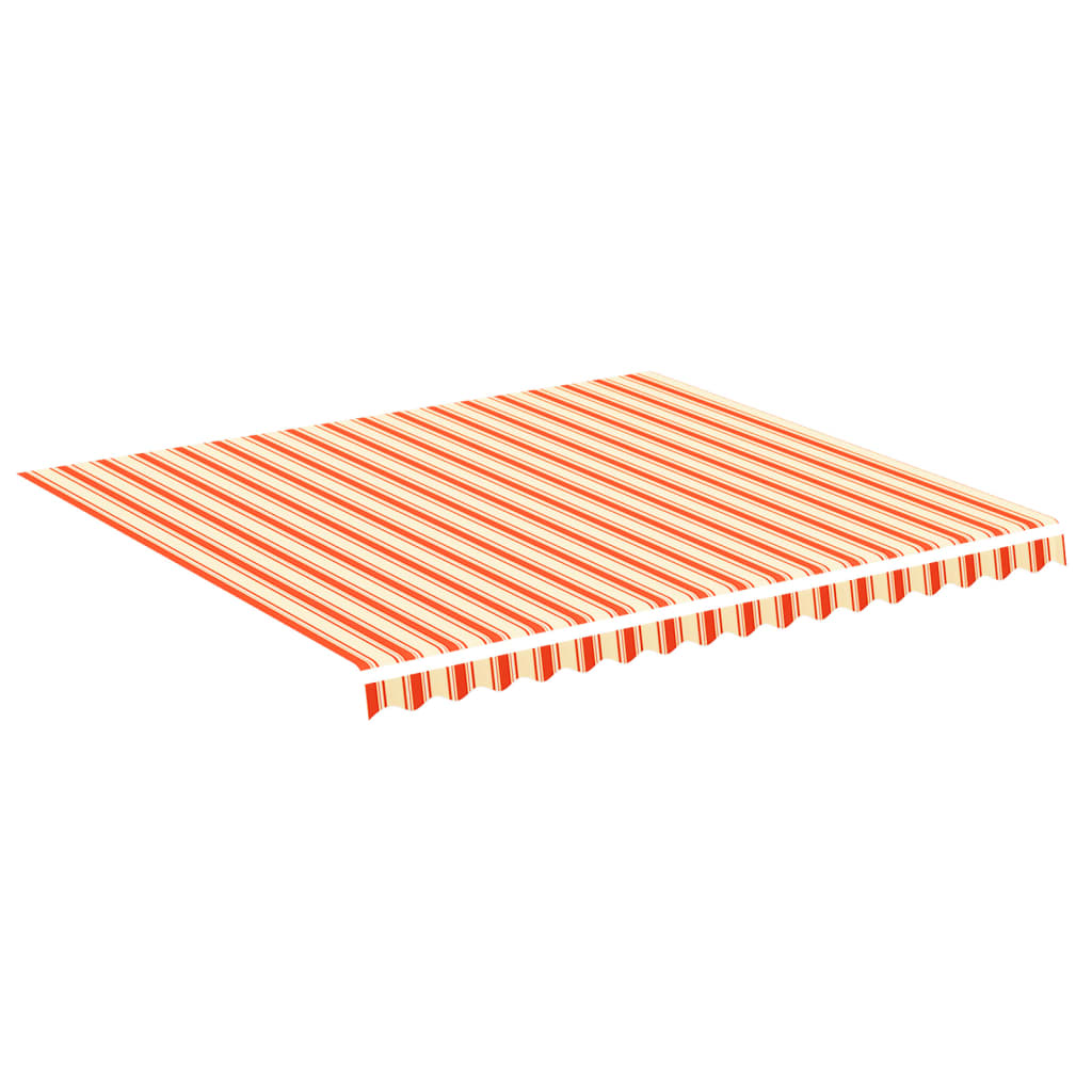 vidaXL tela de repuesto para toldo amarillo y naranja 4x3,5 m