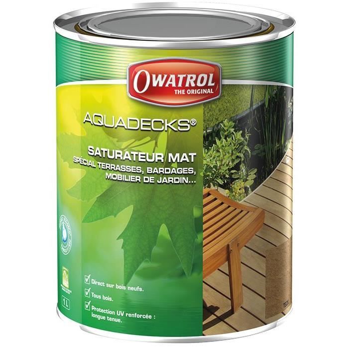 Aquadecks teca saturador mate al agua 1 lt