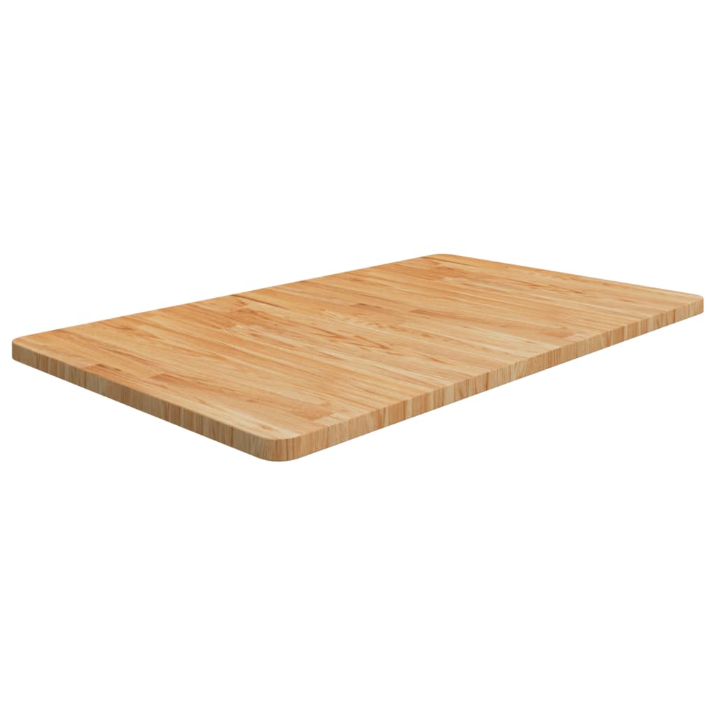 Encimera baño madera maciza tratada marrón claro 100x60x2,5 cm eerf4046